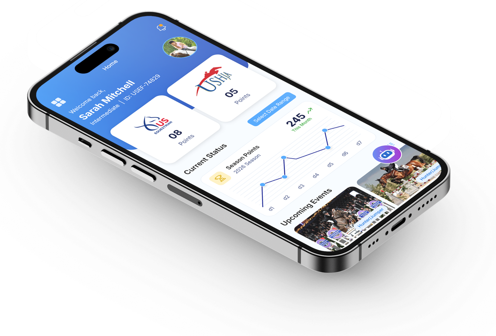EQ NAV score history dashboard on mobile